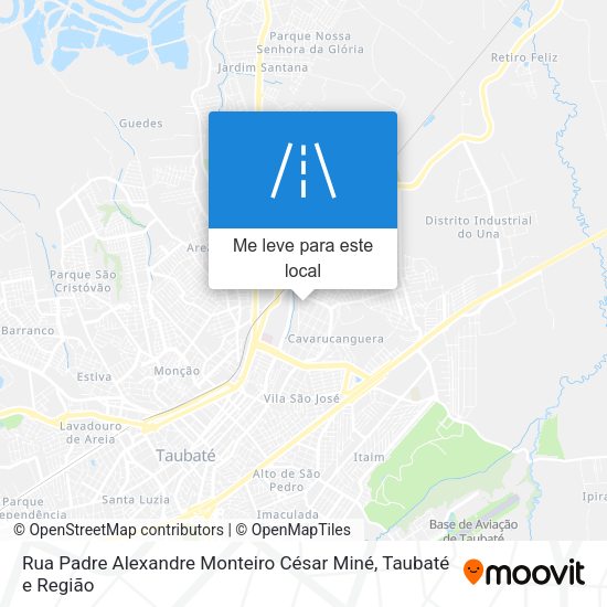 Rua Padre Alexandre Monteiro César Miné mapa