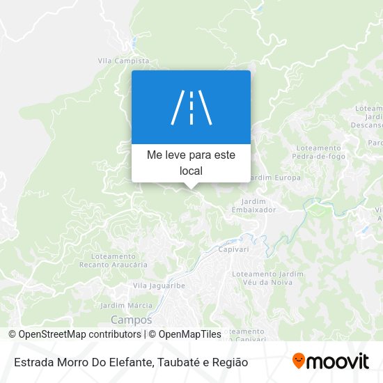 Estrada Morro Do Elefante mapa