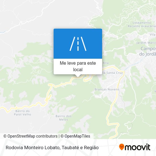 Rodovia Monteiro Lobato mapa