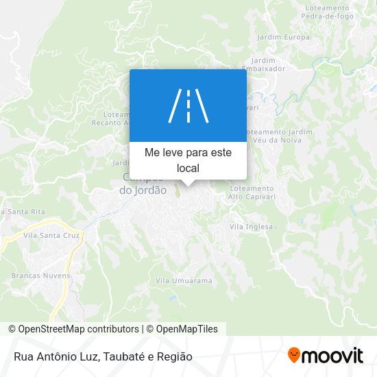 Rua Antônio Luz mapa