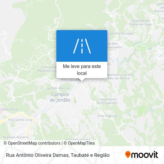 Rua Antônio Oliveira Damas mapa
