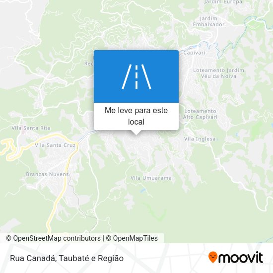 Rua Canadá mapa