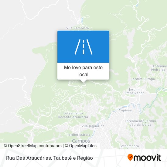 Rua Das Araucárias mapa