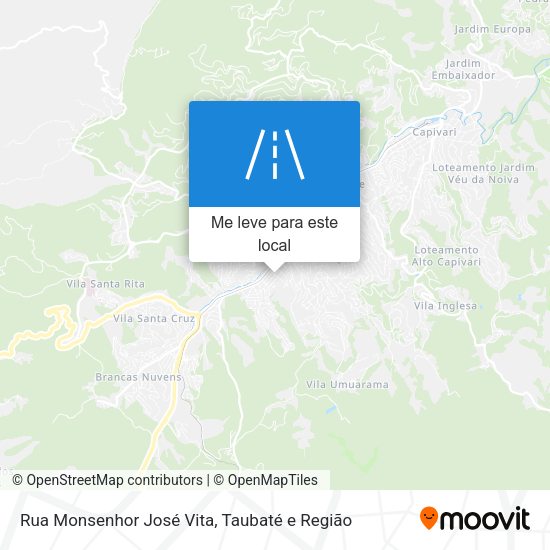 Rua Monsenhor José Vita mapa
