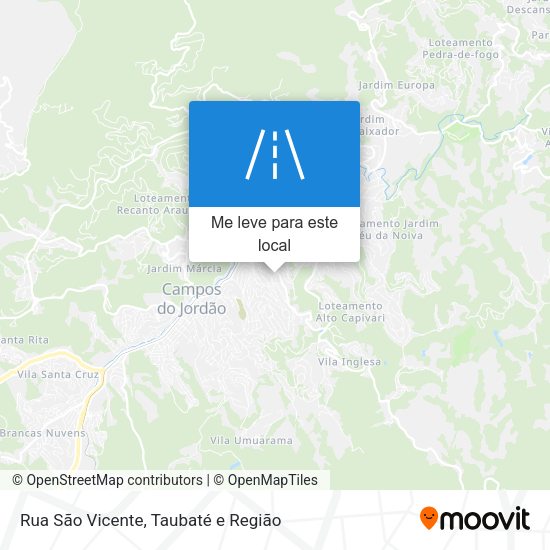Rua São Vicente mapa