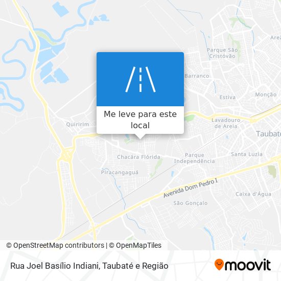 Rua Joel Basílio Indiani mapa