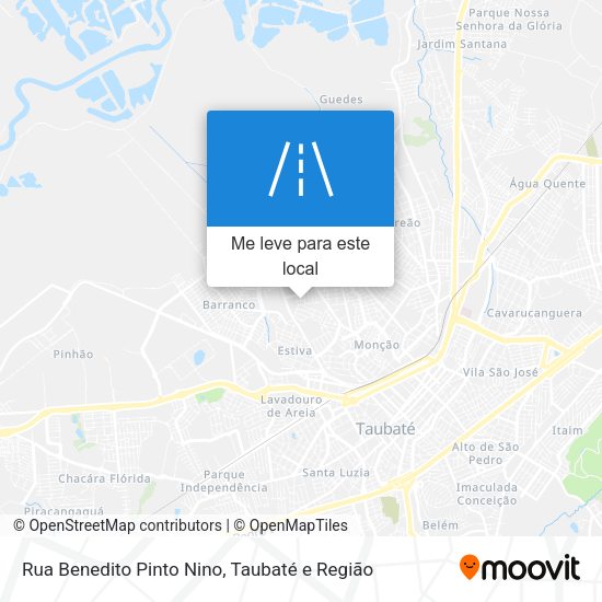 Rua Benedito Pinto Nino mapa