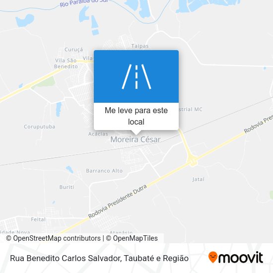 Rua Benedito Carlos Salvador mapa