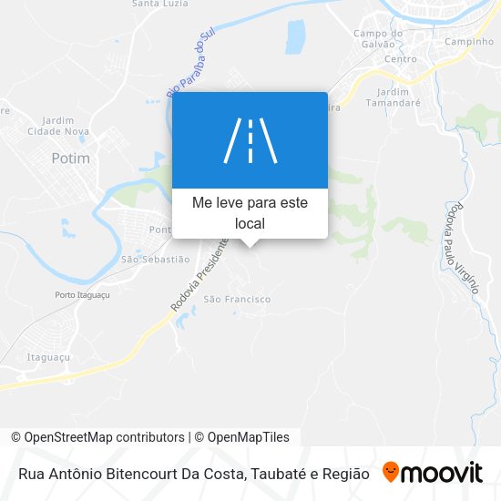 Rua Antônio Bitencourt Da Costa mapa