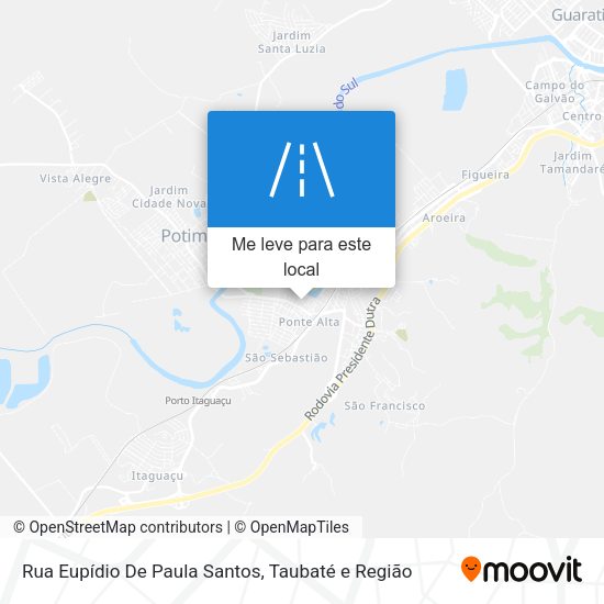 Rua Eupídio De Paula Santos mapa