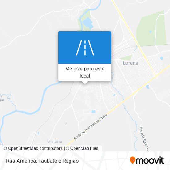 Rua América mapa