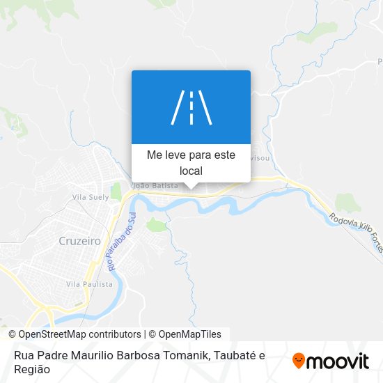 Rua Padre Maurilio Barbosa Tomanik mapa