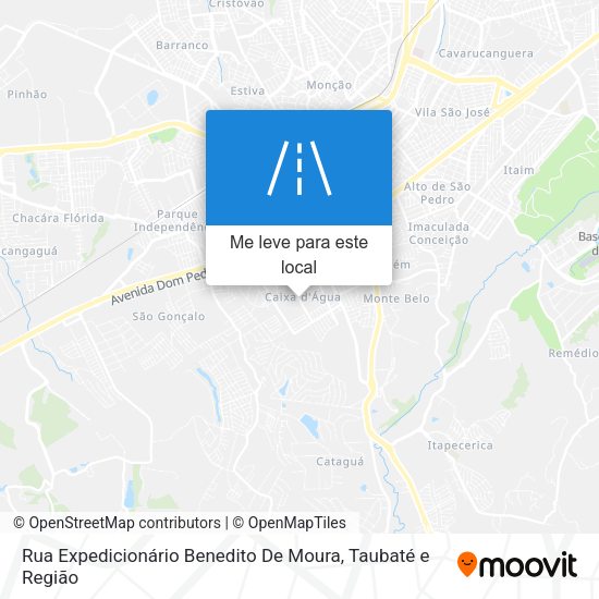 Rua Expedicionário Benedito De Moura mapa