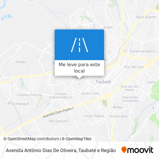 Avenida Antônio Dias De Oliveira mapa