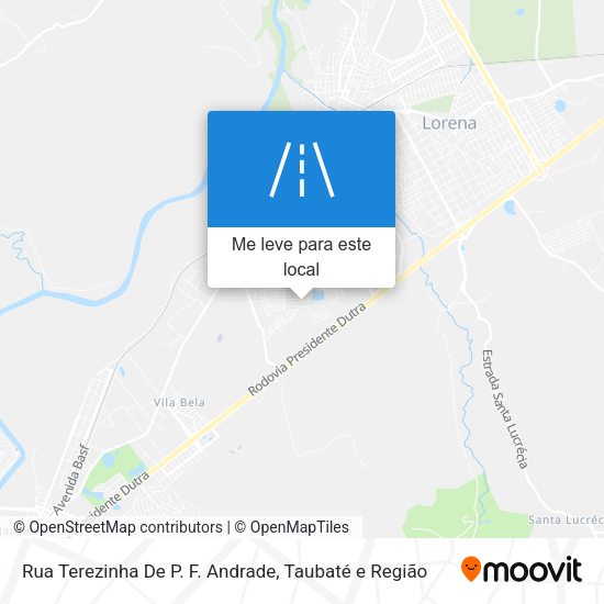 Rua Terezinha De P. F. Andrade mapa