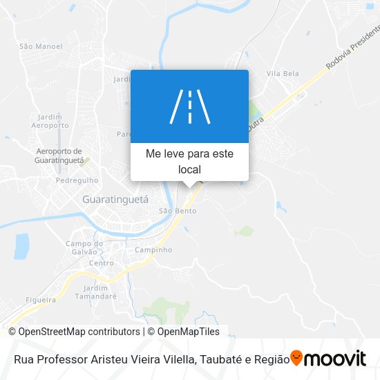 Rua Professor Aristeu Vieira Vilella mapa