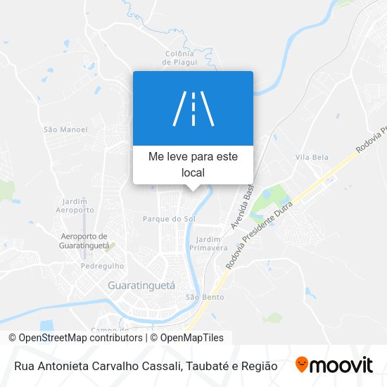 Rua Antonieta Carvalho Cassali mapa
