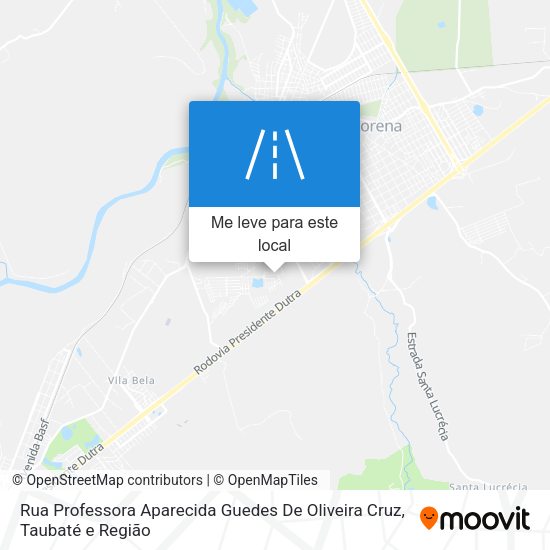 Rua Professora Aparecida Guedes De Oliveira Cruz mapa