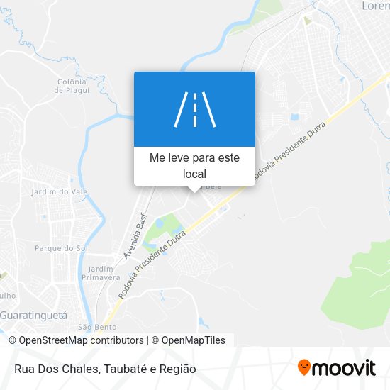 Rua Dos Chales mapa