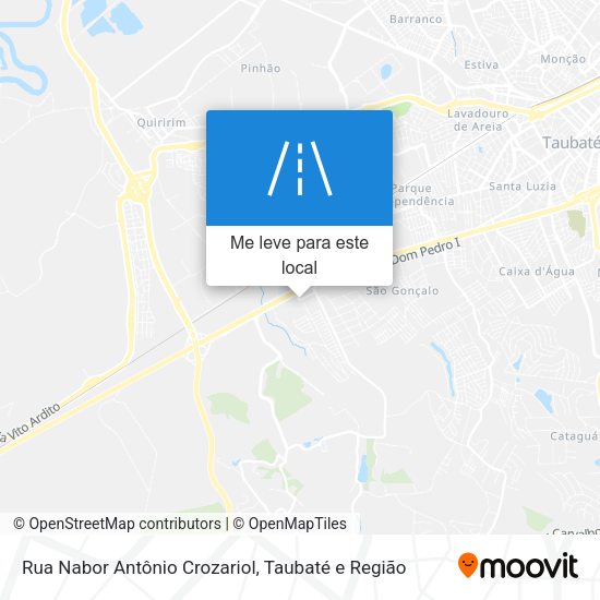 Rua Nabor Antônio Crozariol mapa