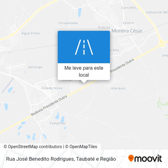 Rua José Benedito Rodrigues mapa