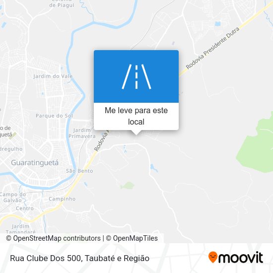 Rua Clube Dos 500 mapa