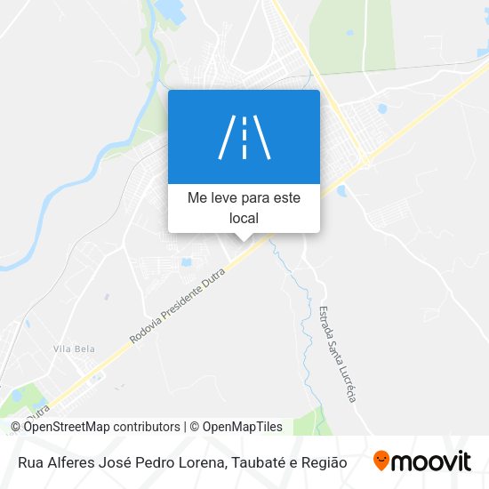 Rua Alferes José Pedro Lorena mapa