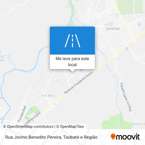 Rua Jovino Benedito Pereira mapa