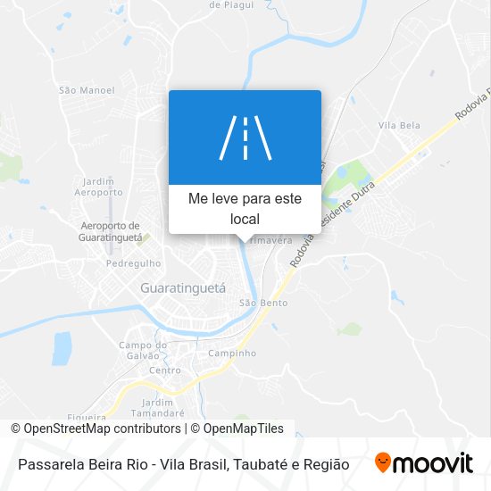 Passarela Beira Rio - Vila Brasil mapa