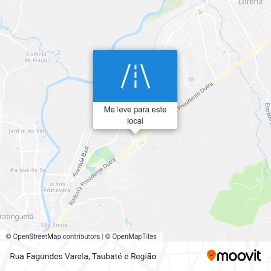 Rua Fagundes Varela mapa