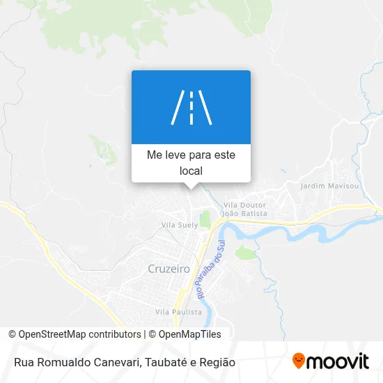 Rua Romualdo Canevari mapa