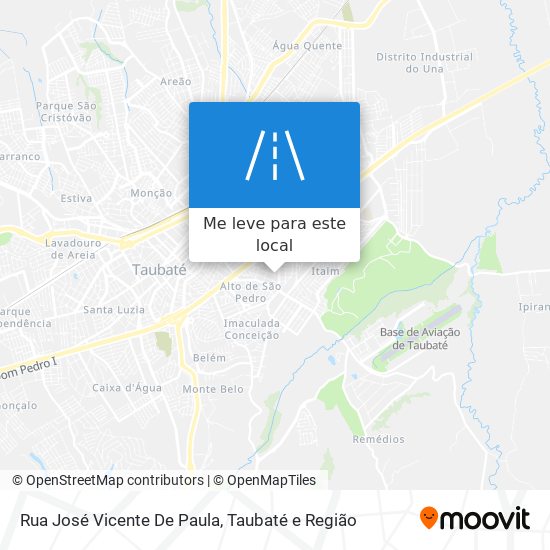 Rua José Vicente De Paula mapa