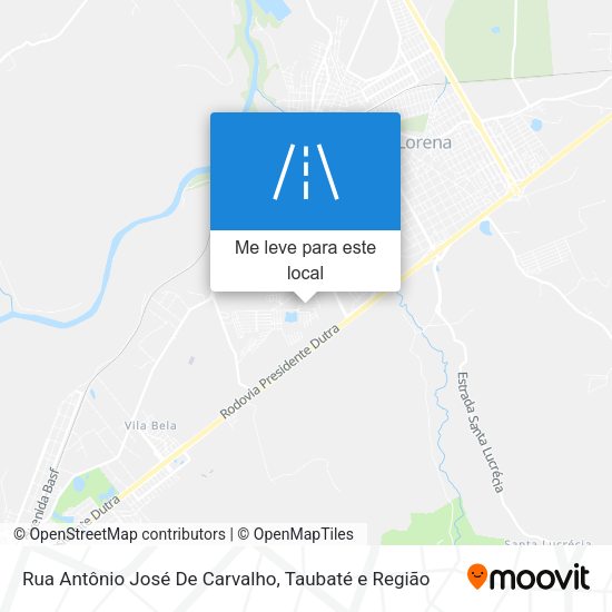 Rua Antônio José De Carvalho mapa