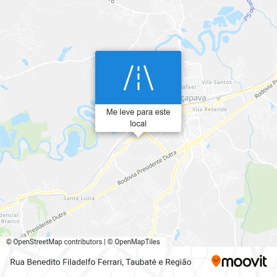 Rua Benedito Filadelfo Ferrari mapa