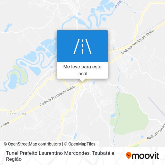 Tunel Prefeito Laurentino Marcondes mapa