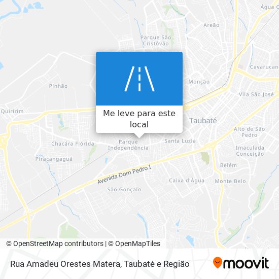 Rua Amadeu Orestes Matera mapa