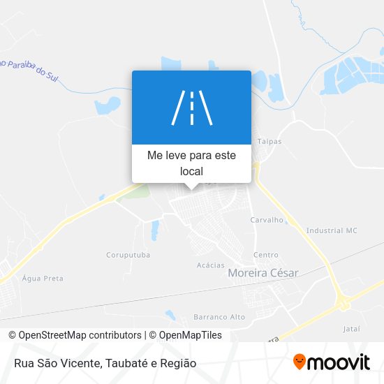 Rua São Vicente mapa