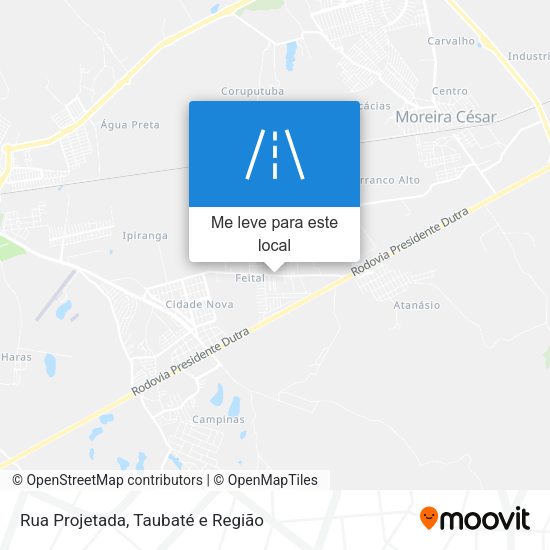 Rua Projetada mapa