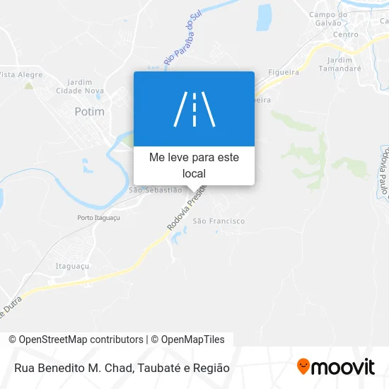 Rua Benedito M. Chad mapa
