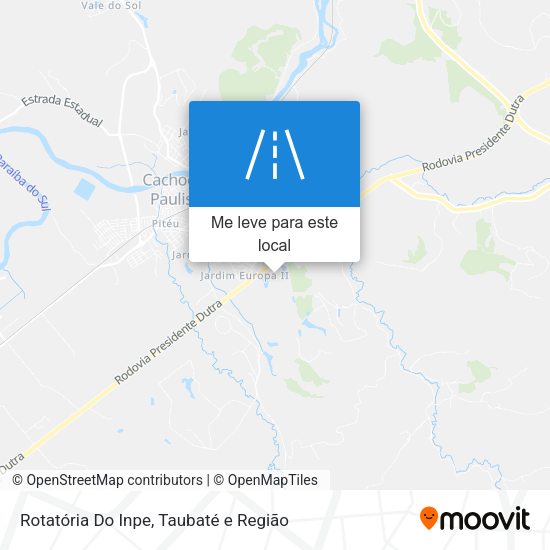Rotatória Do Inpe mapa