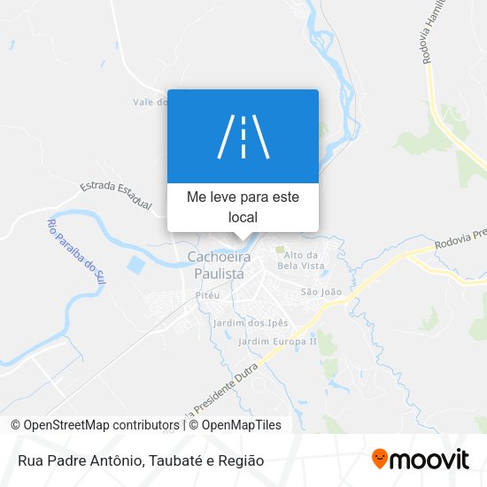 Rua Padre Antônio mapa