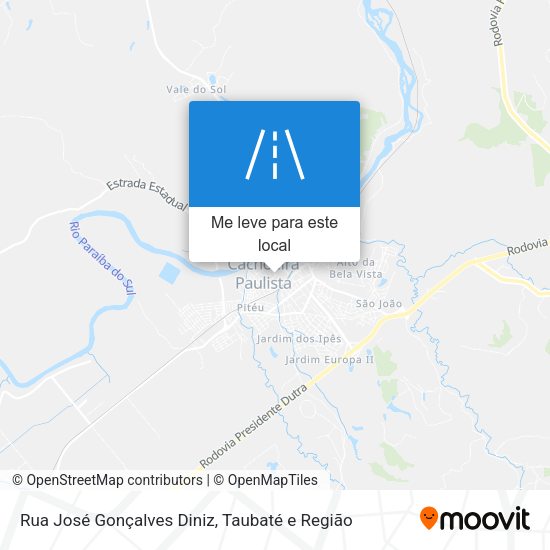 Rua José Gonçalves Diniz mapa