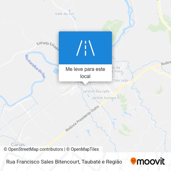 Rua Francisco Sales Bitencourt mapa