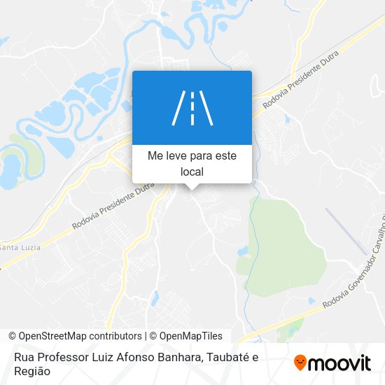 Rua Professor Luiz Afonso Banhara mapa