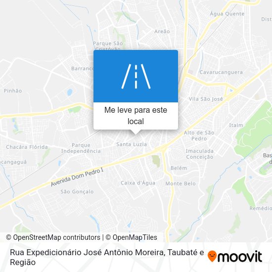 Rua Expedicionário José Antônio Moreira mapa