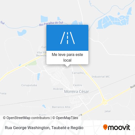 Rua George Washington mapa