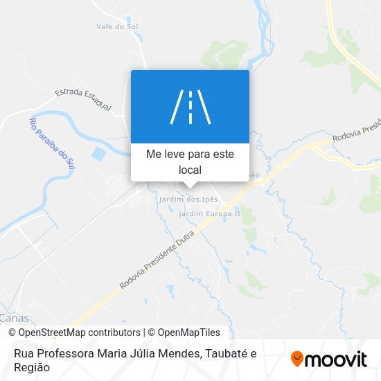 Rua Professora Maria Júlia Mendes mapa