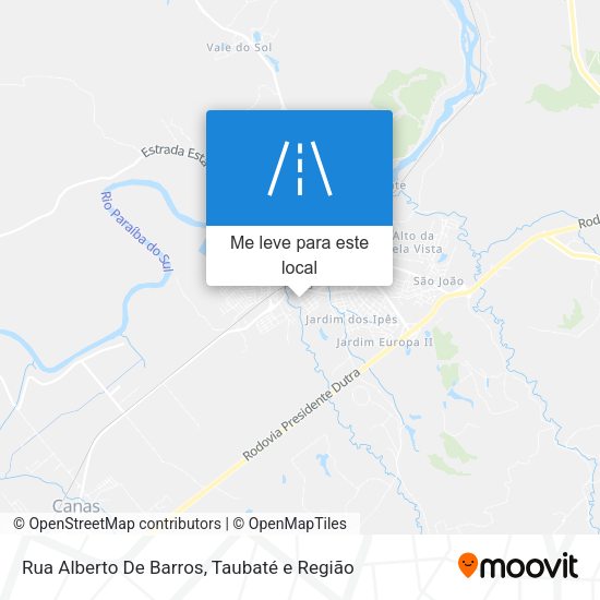 Rua Alberto De Barros mapa