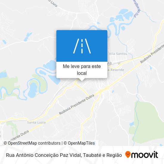 Rua Antônio Conceição Paz Vidal mapa