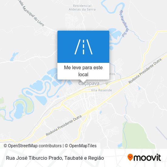 Rua José Tiburcio Prado mapa